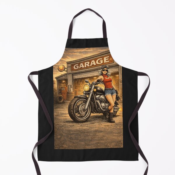 Artikelvorschau, Motorrad-Oma Retro Biker Garage Vintage Motorradfahrer Design entworfen und verkauft von TKOprintdesigns.