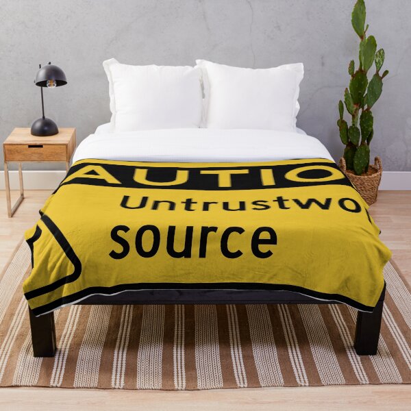 Item preview, Caution: Untrustworthy source designed and sold by jonathankorman.