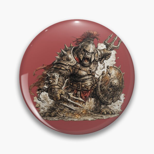 Item preview, Brutal Gorilla Gladiator Warrior – Hand Drawn Colored Pencil Sticker Illustration designed and sold by Felixuss.
