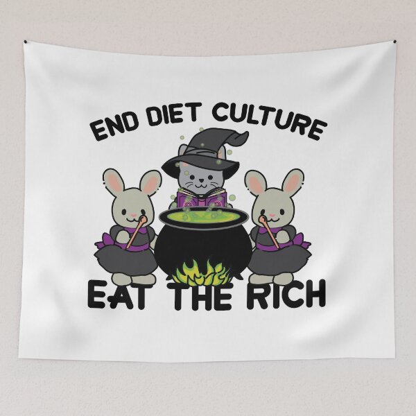 Item preview, END DIET CULTURE EAT THE RICH (KAWAII) designed and sold by remerasnerdas.