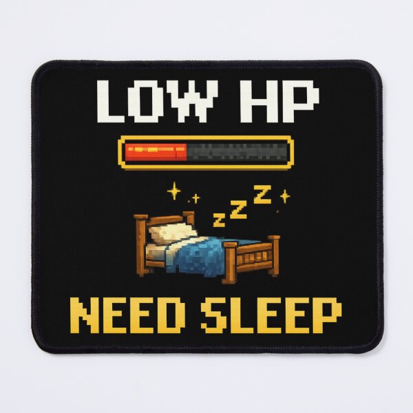 Item preview, Low HP Need Sleep – Funny Gamer Pixel Art T-Shirt designed and sold by eragon541289.