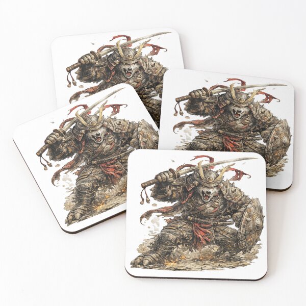 Item preview, Brutal Wolf Samurai – Hand Drawn Colored Pencil Sticker Illustration designed and sold by Felixuss.