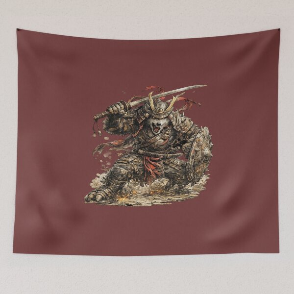 Item preview, Brutal Wolf Samurai – Hand Drawn Colored Pencil Sticker Illustration designed and sold by Felixuss.