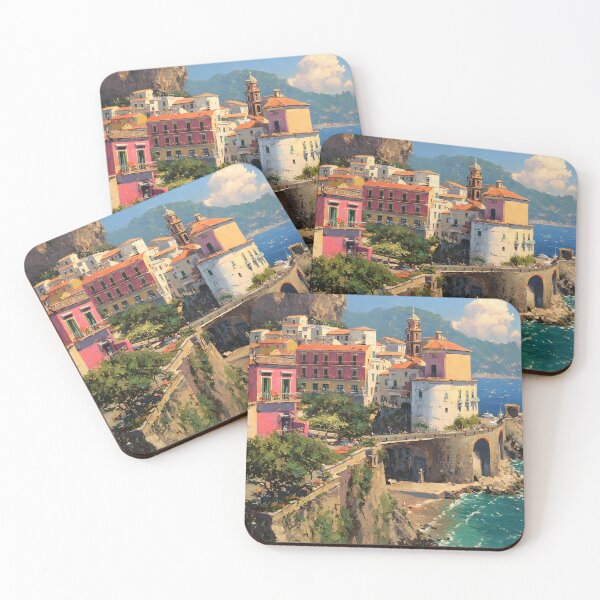 Item preview, Sorrento Cliffside Village Overlooking the Sea designed and sold by daila70.