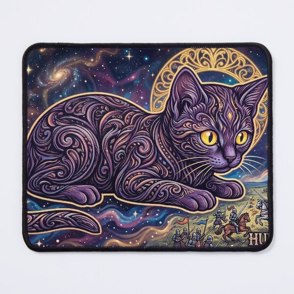 Item preview, Mystic Cat Watching Medieval Battle designed and sold by Void Observer.