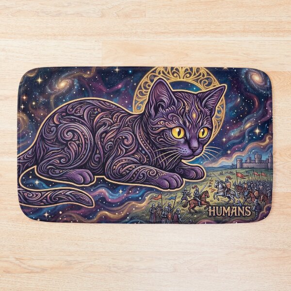 Item preview, Mystic Cat Watching Medieval Battle designed and sold by Void Observer.