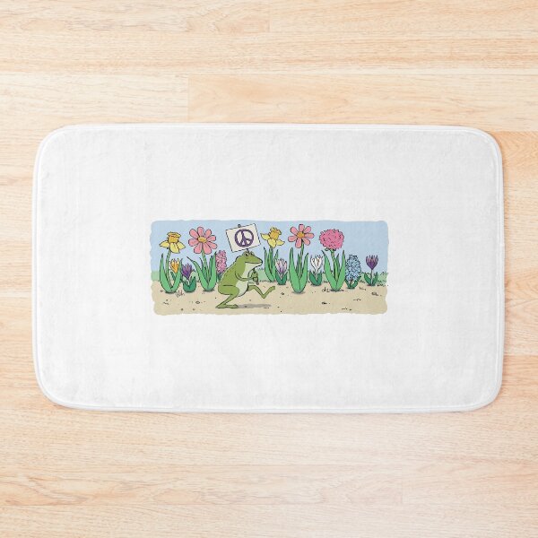 Item preview, Peace frog with spring flowers designed and sold by kmarkowbadelf.