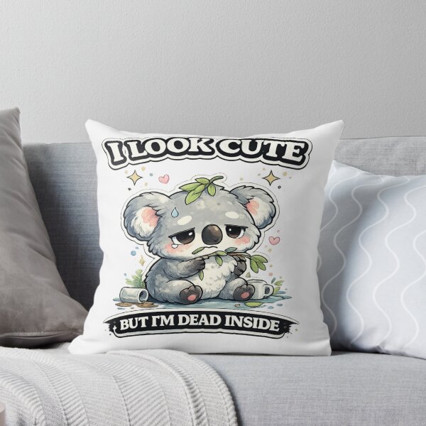 Item preview, Looks Cute But…I Look Cute But I'm Dead Inside – Funny Koala Meme Shirt designed and sold by MoodMinistry.