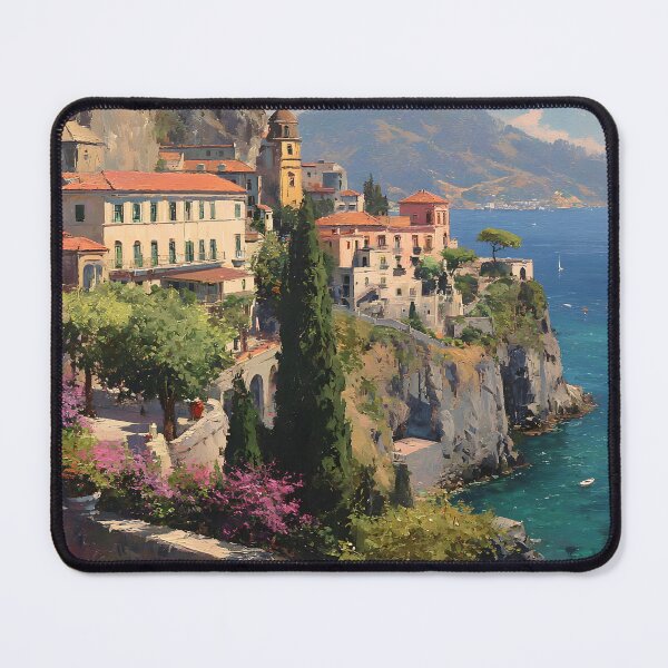 Item preview, Sorrento Cliffside Village with Colorful Rooftops and Sea designed and sold by daila70.
