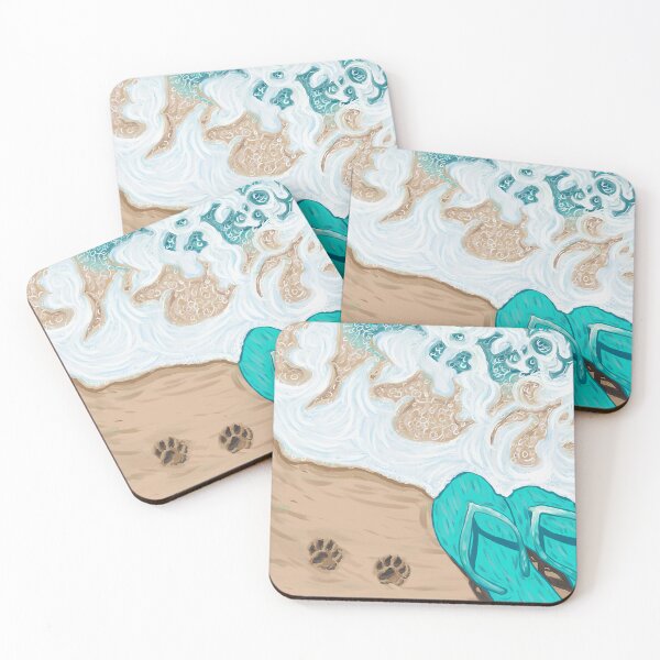 Item preview, Flip flops on the sand designed and sold by BudDzns.