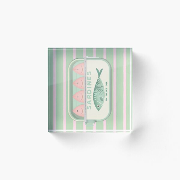 Item preview, Retro Sardines Tin Illustration – Vintage Seafood Can Art designed and sold by TLKStudio.