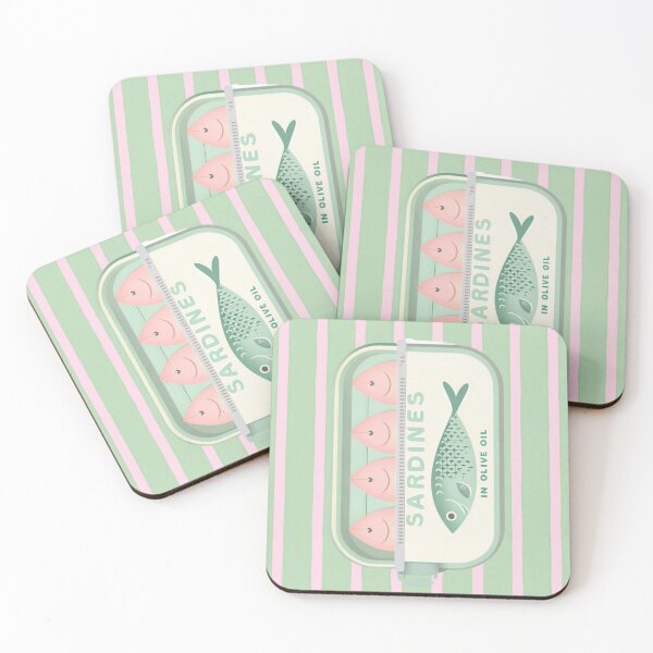 Item preview, Retro Sardines Tin Illustration – Vintage Seafood Can Art designed and sold by TLKStudio.