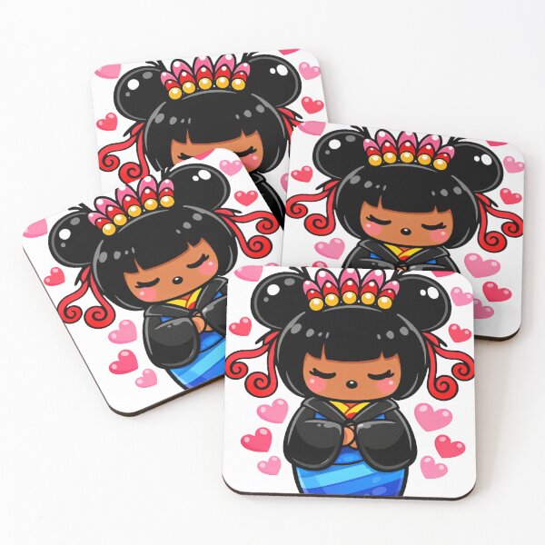 Aperçu de l'œuvre Kokeshi Hearts créée et vendue par soul-so-happy.
