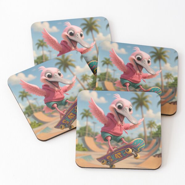 Item preview, Skater Roseate Spoonbill designed and sold by Sillytoe.