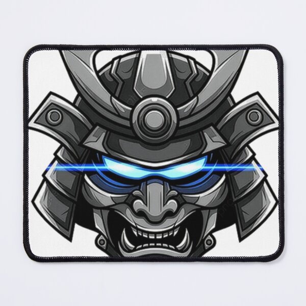 Item preview, Cyber Samurai Mask Sticker – Futuristic Japanese Warrior Helmet Gaming Logo designed and sold by animyrox.