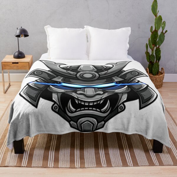 Item preview, Cyber Samurai Mask Sticker – Futuristic Japanese Warrior Helmet Gaming Logo designed and sold by animyrox.