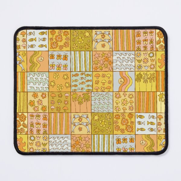 Item preview, Retro quilt of beach love and sunshine by surfy birdy designed and sold by surfybirdy.