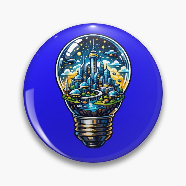 Item preview, Futuristic city in a lightbulb designed and sold by kyokugen.