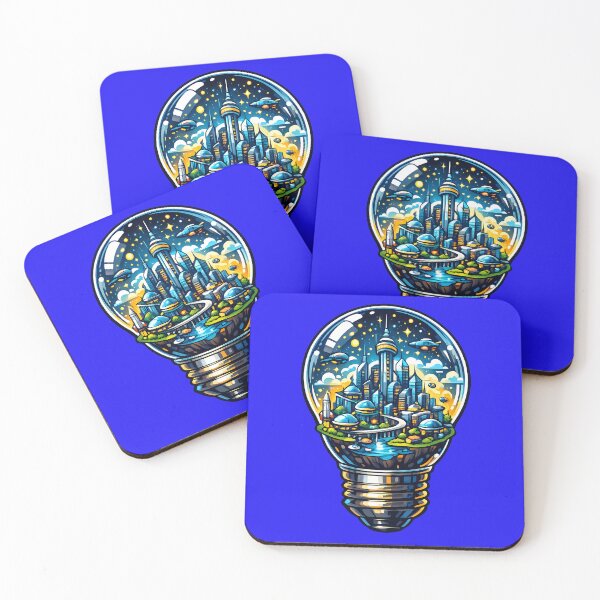 Item preview, Futuristic city in a lightbulb designed and sold by kyokugen.