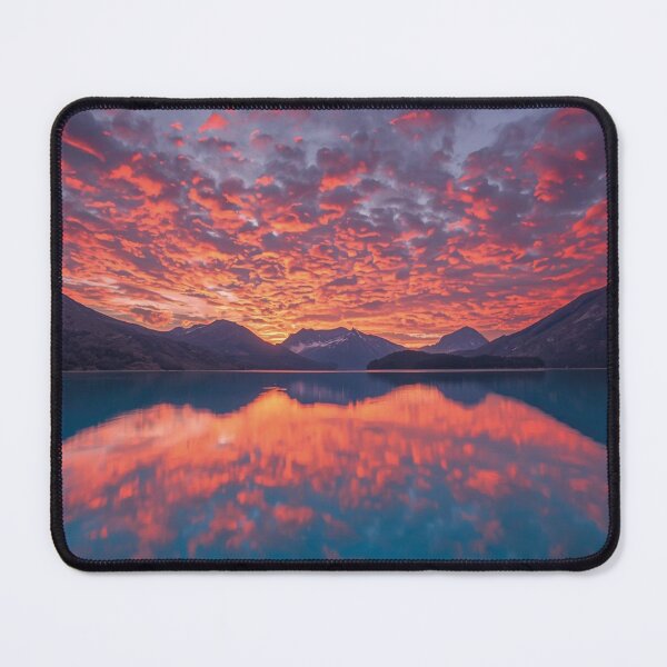 Item preview, Golden Sunset Over the Mountains – Serene Nature Landscape designed and sold by MerlinWear.