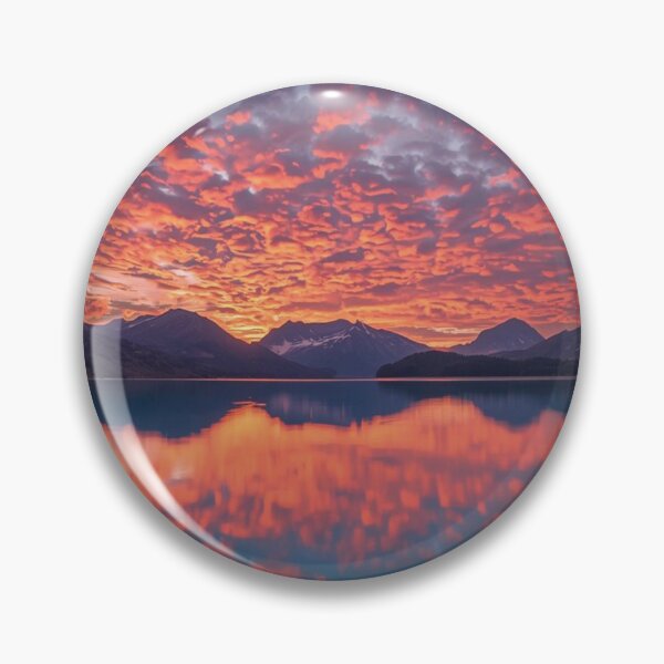 Item preview, Golden Sunset Over the Mountains – Serene Nature Landscape designed and sold by MerlinWear.