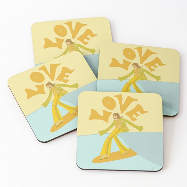 Item preview, a wave of love 60s surf retro art by surfy birdy  designed and sold by surfybirdy.