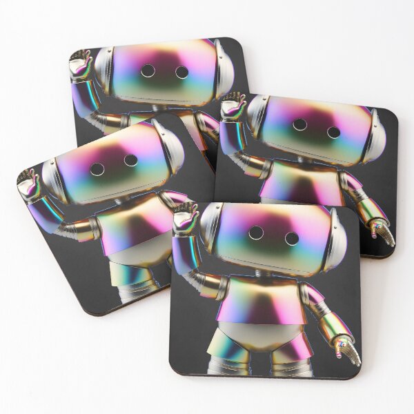 Item preview, Cute Design Robot with Iridescent Surface - Modern and Playful Style Digital Art designed and sold by Hipatye26.