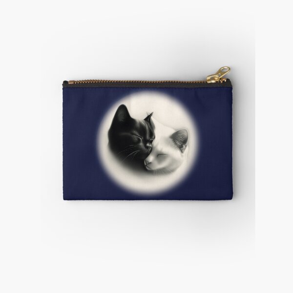 Item preview, Angeldee - For Aunty Pat - Moon - Pussy Cats Cuddle on Nightshade Blue designed and sold by PsyStudioShop.