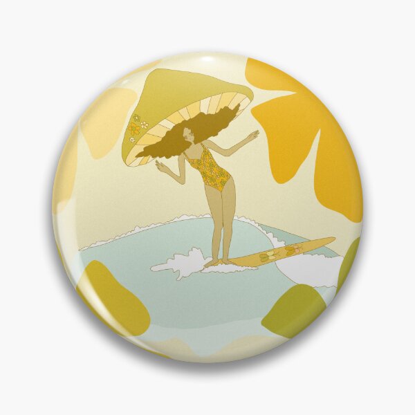 Item preview, Mushy lady surf retro art by surfy birdy designed and sold by surfybirdy.