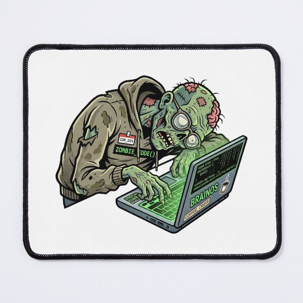 Item preview, Funny Zombie Developer Coding on Laptop designed and sold by Kvarny.