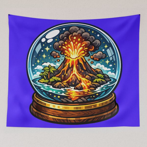 Item preview, Miniature Volcano in a Snow Globe designed and sold by kyokugen.