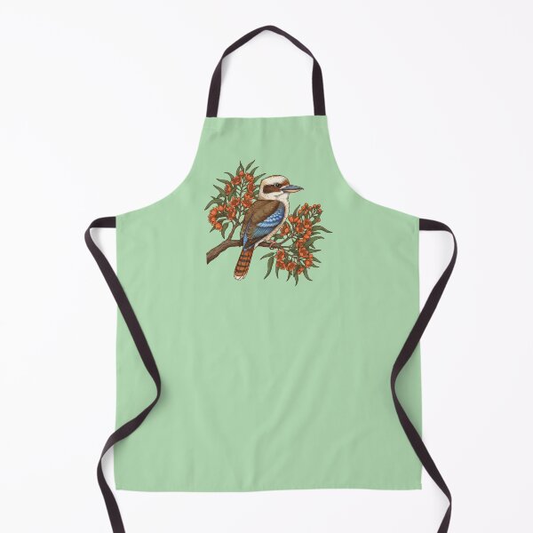 Item preview, Kookaburra and Orange Eucalyptus Botanical Art designed and sold by BirdsnStuff.