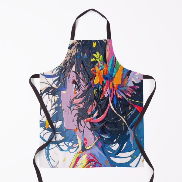 Item preview, Vibrant Anime Portrait with Floral Accents designed and sold by snyderdesigners.