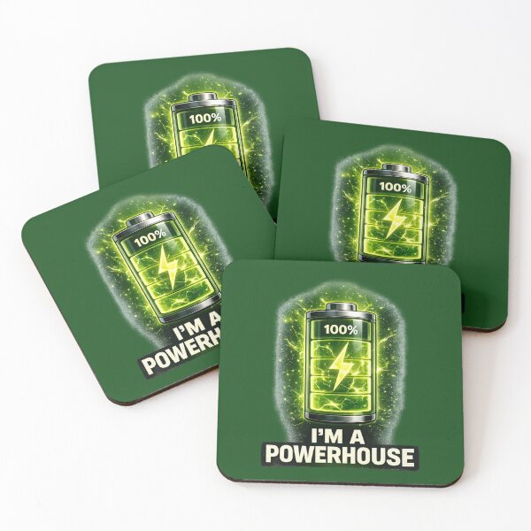 Item preview, I'm a Powerhouse – Fully Charged Energy Battery T-Shirt Design designed and sold by BB Design Garage.