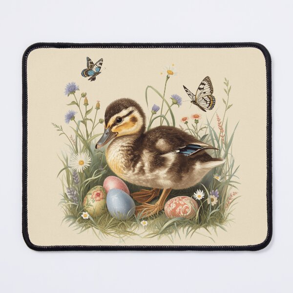 Item preview, Duckling Easter Egg Hunt – Cute Spring Duck in Wildflower Meadow designed and sold by Willow & Ink.