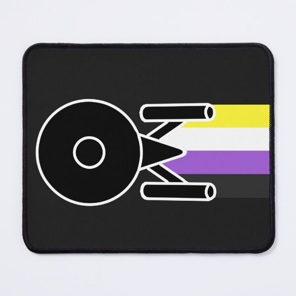 Item preview, Star Trek USS Enterprise NCC-1701 (Nonbinary Flag) designed and sold by MirandaFreezie.