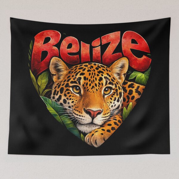 Item preview, Belize - Jaguar Heart Shape designed and sold by Myra365Art.