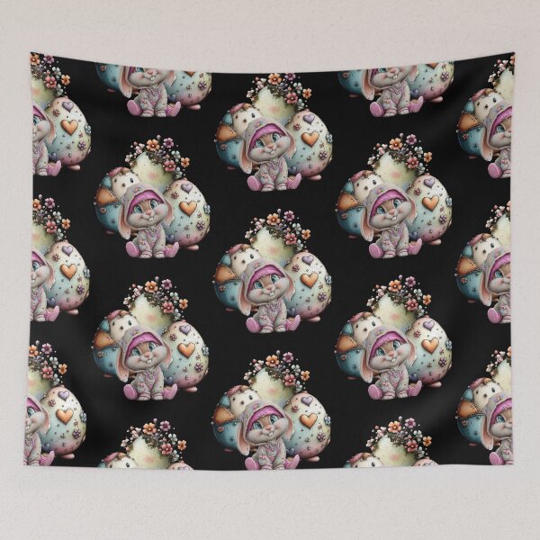 Item preview, Pastel Easter Bunny With Decorative Eggs designed and sold by Szpaku desart .