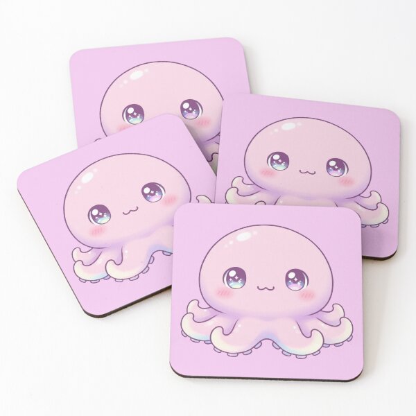 Item preview, Cute Kawaii Octopus Cartoon Pastel Octopus Illustration designed and sold by LavinyArt.