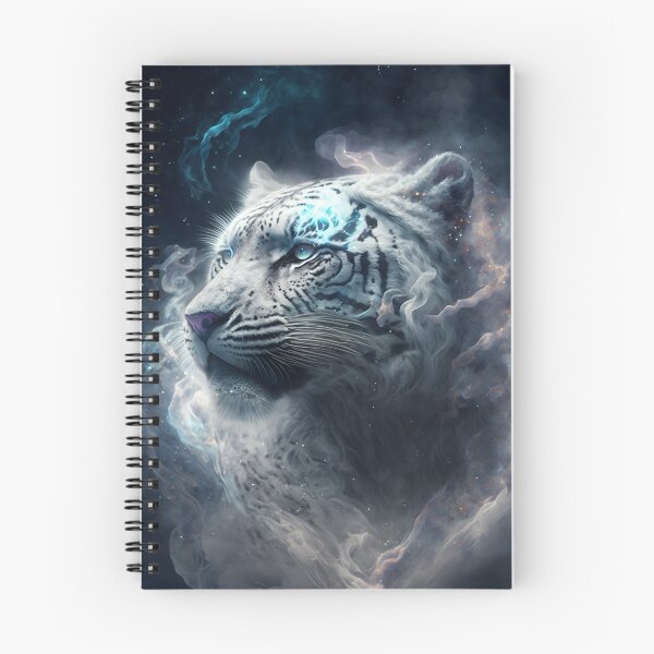 Item preview, Cosmic White Tiger - Fantastic Art that Unites Beast with Stellar Nebulae designed and sold by Hipatye26.