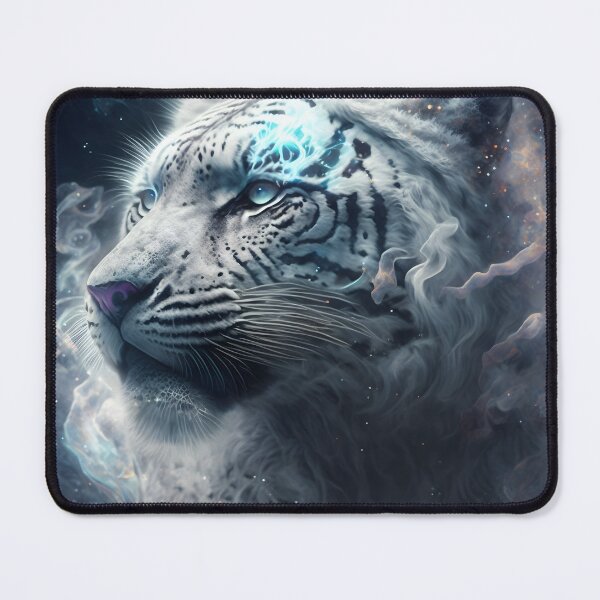 Item preview, Cosmic White Tiger - Fantastic Art that Unites Beast with Stellar Nebulae designed and sold by Hipatye26.