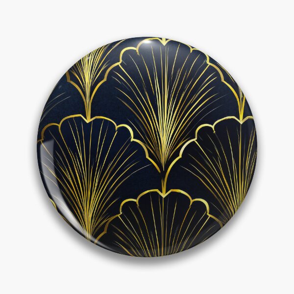 Item preview, Dark Midnight Blue And Golden Art Deco Pattern designed and sold by DEC02.