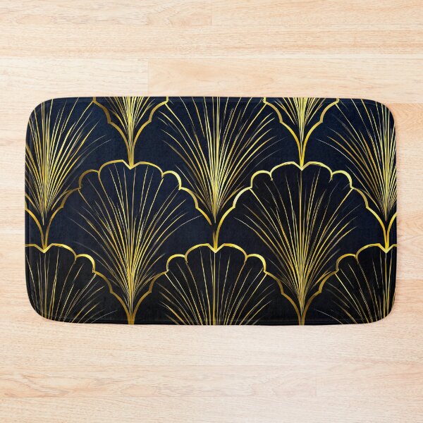 Item preview, Dark Midnight Blue And Golden Art Deco Pattern designed and sold by DEC02.