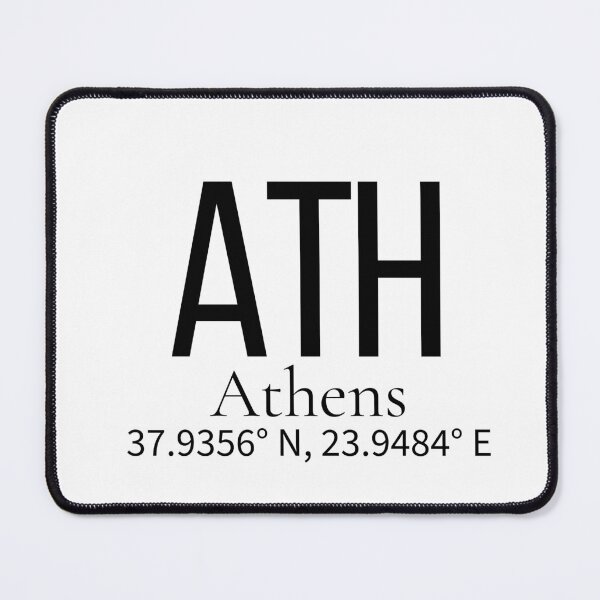 Item preview, ATH Athens Greece Airport Code Minimalist Travel Sticker - Coordinates Art designed and sold by Sparkledust Creations.