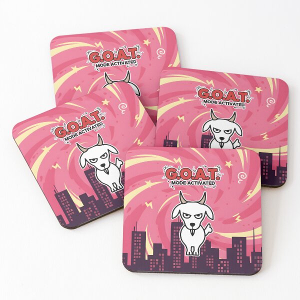 Item preview, G.O.A.T. Mode Activated White Goat Cartoon designed and sold by Taridesign.