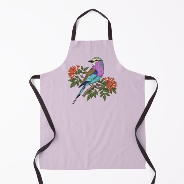 Item preview, Vintage Lilac-breasted Roller and Orange Honeysuckle Botanical Art designed and sold by BirdsnStuff.