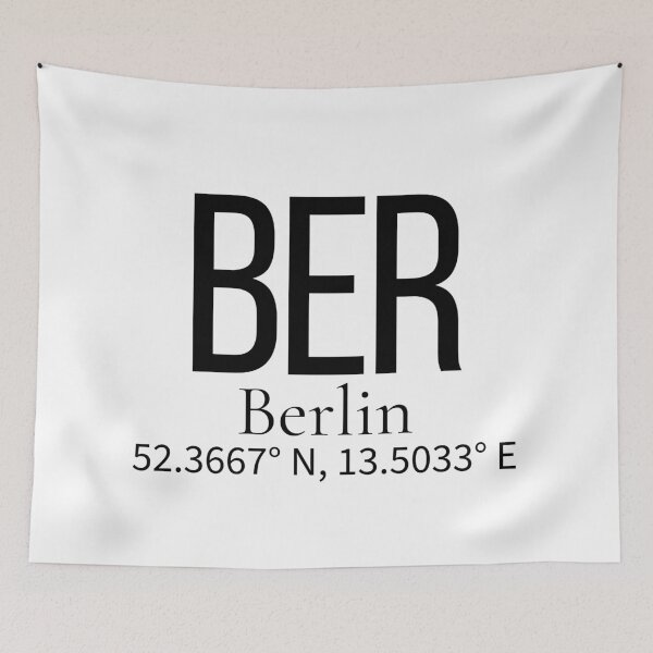 Item preview, BER Berlin Germany Airport Code Minimalist Travel Sticker - Coordinates Art designed and sold by Sparkledust Creations.
