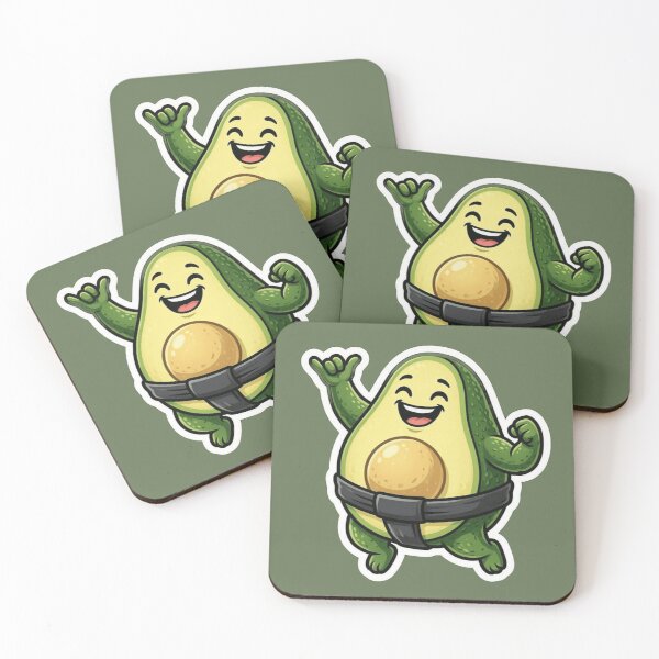 Item preview, Funny Sumo Avocado Wrestler Sticker - Cute Kawaii Healthy Food Art designed and sold by zakman02.