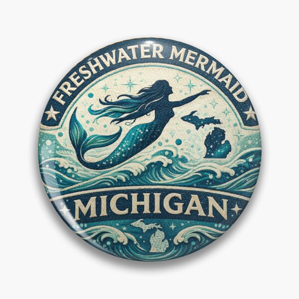Item preview, Freshwater Mermaid Michigan  designed and sold by FreshWaterWares.