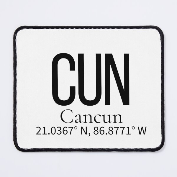 Item preview, CUN Cancun Mexico Airport Code Minimalist Travel Sticker - Coordinates Art designed and sold by Sparkledust Creations.